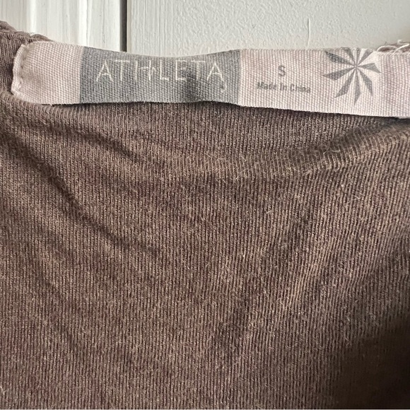 Athleta Crochet Midi Dress Chocolate Brown Sleeveless 100% Cotton Size Small - Picture 2 of 7